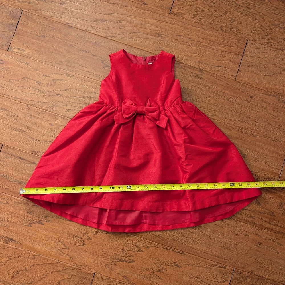 Hope & Henry Girls Holiday Red High Low Dress Size 12-18 Months